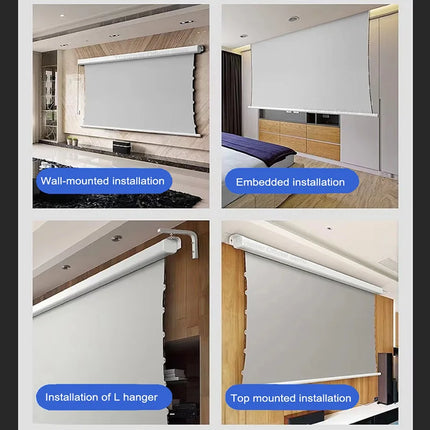 NEW Motorized Tab Tension Projector Screen ALR High Class Grey Crystal Material for Long Throw Projectors Support 4K 3D
