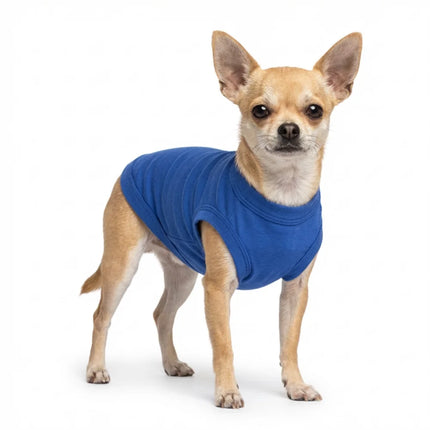 Cotton Dog Tank Top, Solid Color Sleeveless Pet T-Shirt, Breathable Dog Clothes for Small Dogs Chihuahua Yorkie