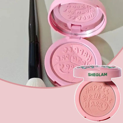 Cute Blusher Peach Milk Pink Cream 3D Embossed Girl's Blush Natural Cheek Tint Brighten Waterproof Matte Face Contouring Blush