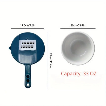 9-In-1 Multifunctional Vegetable Chopper Radish Carrot And Potato Chopper Manual Shredding And Slicing Machine  Kitchen Tool