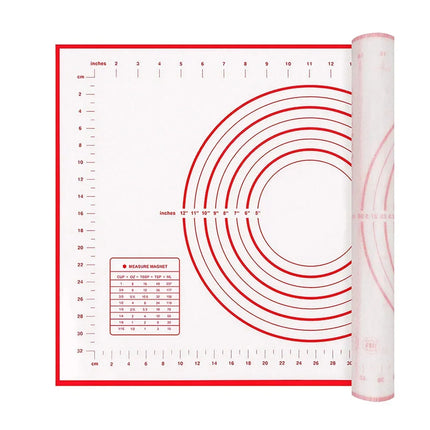 Food gradePlasticRolling Mat with Measuring Tool Non slip Kneading Mat, Easy To Clean Non stick Baking Mat ReusableBakingUtensil