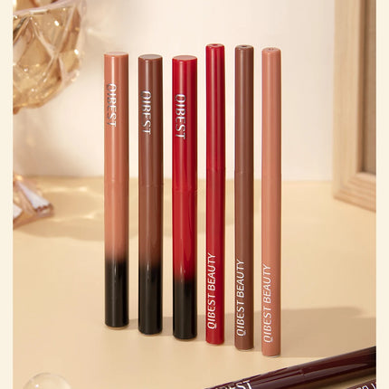 QIBEST Matte Nude Lipstick Pen Long Lasting Lipliner Lip Pencil Waterproof Lip Liner Contour Sexy Red Lip Makeup Set For Women