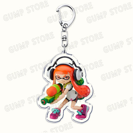 Popular Video Game Keychains for Accessories Bag Keyrings Marina Ida Inklings Pearl Houzuki Marie Octoling Jewelry Gamer Gifts