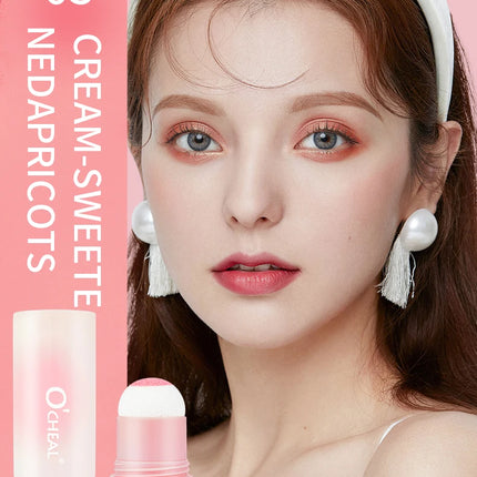 Blush Stick Brightening Contour Powder Shadow Blusher Waterproof Eyes&lip Cheek Tint Beauty Blush Stick Sponge Makeup Cosmetics