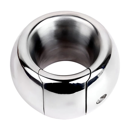 FRRK Weight Scrotal Ring Stainless Steel Ball Stretcher Metal Lock Ring Male Bondage Adult Intimate Personal Restraint Wear Toy