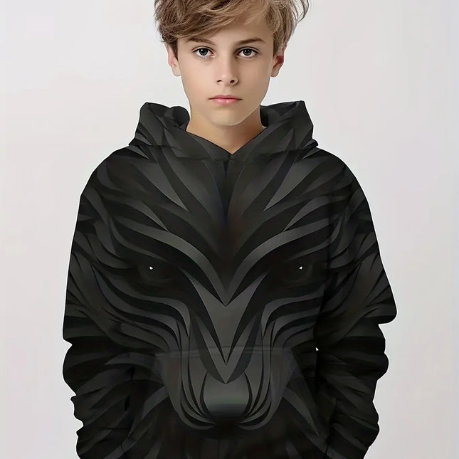 Kids Clothes Boys Hoodies Long Sleeve 3D Tigers Print Children Spring Fall Clothes Casual Outdoor Stylish Boy Girl Clothes Tops