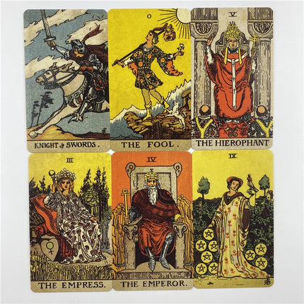 Gilded Borderless Edition Rider Tarot Cards Deck With Paper Guidebook English Vision Classical Divination Board Games