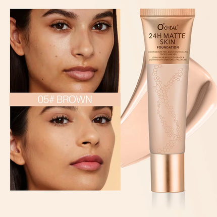 Natural liquid foundation, waterproof and sweat proof, durable makeup effect, multi color optional, create a natural foundation