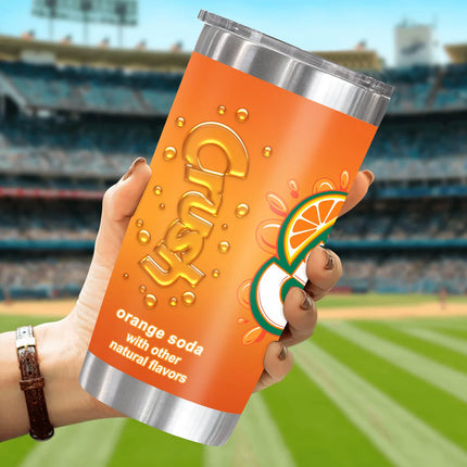 20oz Cherry  Lemon Orange juice Coke Can Vacuum cup Double Stainless Steel Water Bottle with Straw for Hot or Cold Drink Tumbler
