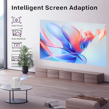 Touyinger ET35 1800ANSI Full HD Smart TV Projector with Autofocus, Wi-Fi, and Bluetooth for Home Theater Use