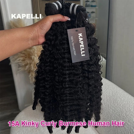 30inch Burmese Curly Hair Bundles 15A Burmese Curly Weave Bundles Deal 100% Raw Human Hair Ocean Spiral Curly Hair Extensions