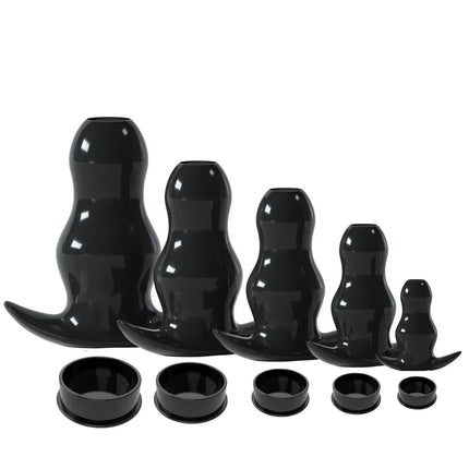 5 Sizes Hollow Anal Plug/Dilator/Dildo Soft Speculum Prostate Massager Butt Plug Set Intimate/Enema Sex Toys For Women Men Gay