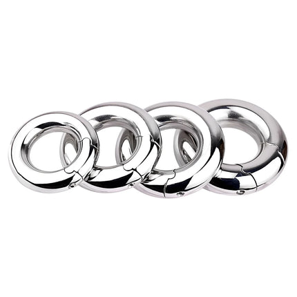 FRRK Weight Scrotal Ring Stainless Steel Ball Stretcher Metal Lock Ring Male Bondage Adult Intimate Personal Restraint Wear Toy
