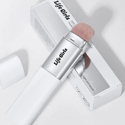 Life Girls Double-Headed Foundation Stick with Brush Long-Lasting Concealer Moisturizer Easy to Smudge Natural Matte Nude Makeup