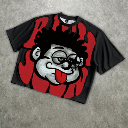 2026 Summer New Style Men's T-shirt - Breathable Lightweight Casual Roller Skating 3D Printout Street Style Men's T-shirt
