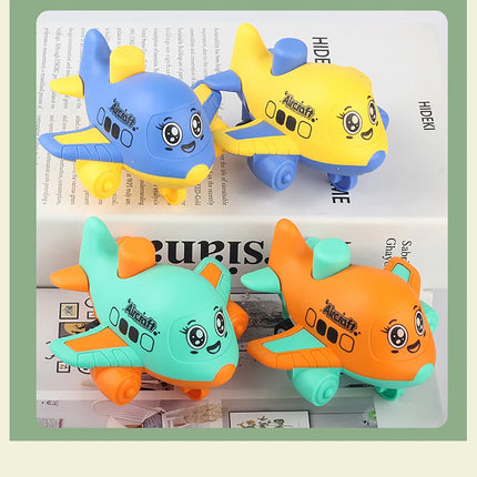 Rebound Inertia Pressing Car Airplane Bus Taxi Children's Indoor Parent-Child Interaction Blue Toy Birthday gift