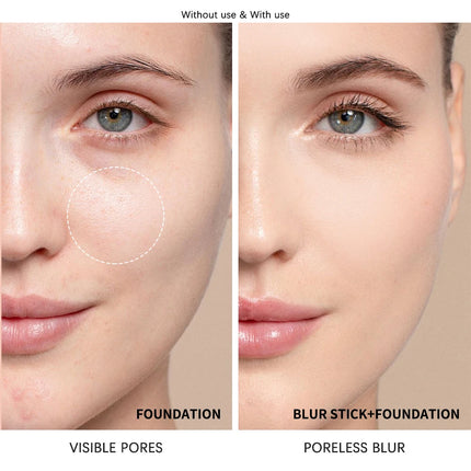 Blur Stick Like Baby Skin Instant Pore Eraser Primer Makeup Long-Lasting Oil Control Moisturizing Matte Finish Blur Pores Makeup