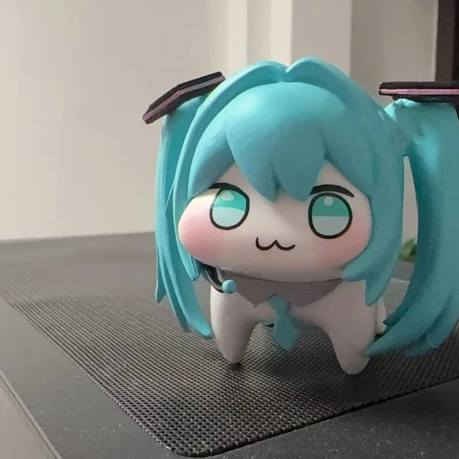 Doro Hatsune Miku Action Figures Q Version PVC Anime Model Figures Kawaii Cartoon Cute Desktop Decoration Toy Doll Gift