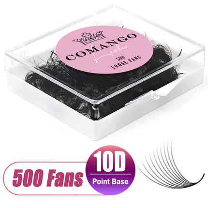 Portable 500 Premade Volume Fans Sharp Narrow Base 3d 6d 7d 10d 12d 14d Wide Fans Bouquet Faux Mink Promade Eyelash Extension