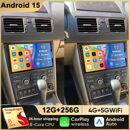 Android 15 For Volvo XC90 2004-2014 Car Radio Multimedia Video Player Navigation Stereo GPS Octa Core 2 Din 360 Camera WiFi 5G