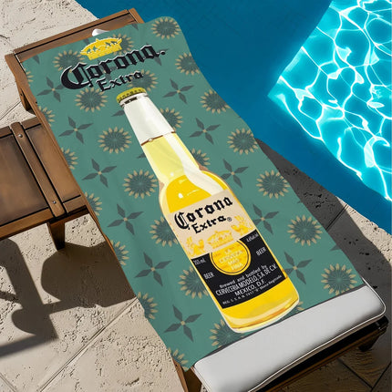 C-corona Towel Beach Quick Dry Soft Pool E-extra Beer Towels Gift for Travel Gym Shower Camping sports
