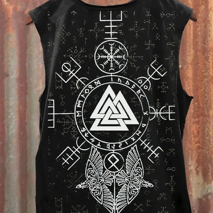 Neutral Tank Retro Satan Curse Sheep 3D Printed Tank Top Punk Style Street Fashion Casual Men's Tank Top Plus Xs-5XL