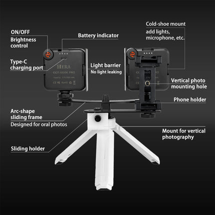 Hera MK-19 Mobile Phone Photography Light - Filling Light For Smartphone Photography