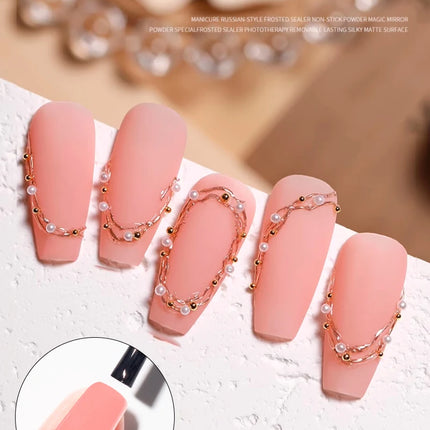RS NAIL 12g Russian Matte Top Coat Non-stick Powder Frosted Top Coat Soak Off UV LED Nail Varnish Nail Art Base Top Function Gel