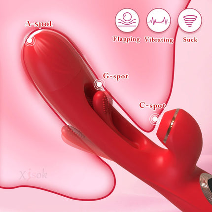Female Rabbit Sucking Vibrator Women Clitoral Slapping Vibrator Clitoral Suction Cup Stimulator Powerful Sex Toy Adult Supplies