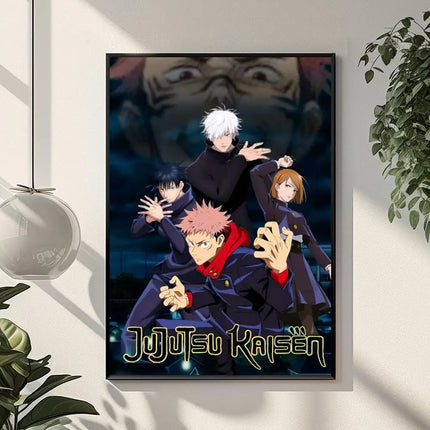 J-Jujutsu K-Kaisen Anime Poster Perfect Sticker Self Adhesive Wall Art Designed for Home Office Dining Spaces