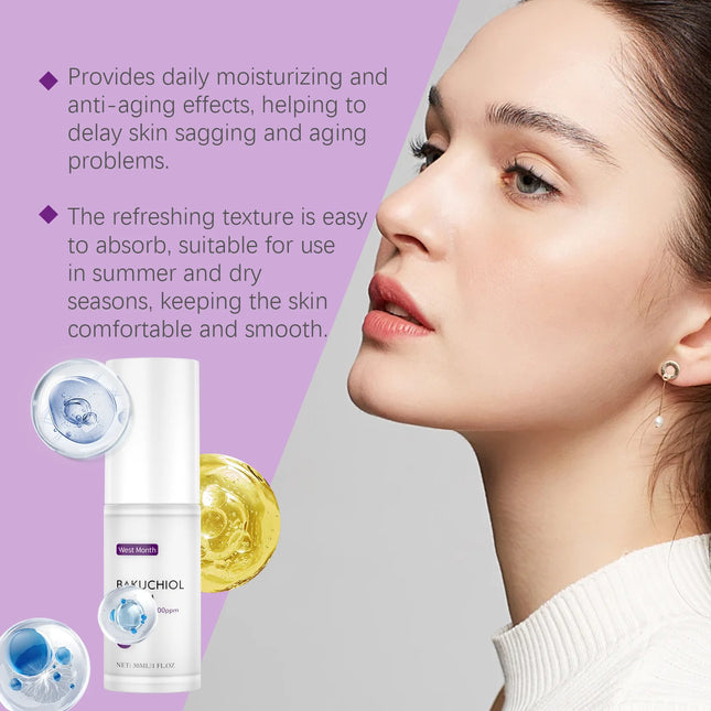 West Month Bakuchiol Serum Pore Remover Anti Sagging Smooth Skin Firming Deep Hydration Refreshing Hyaluronic Acid Face Serum