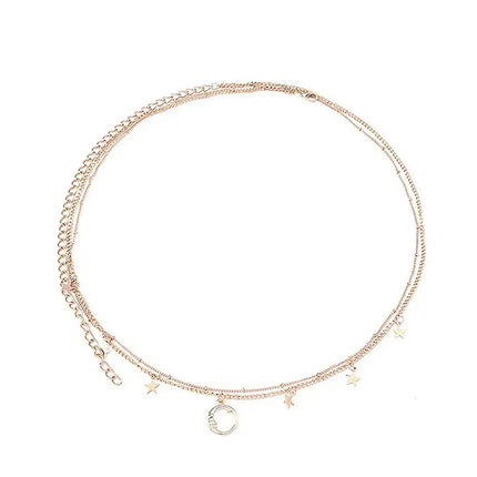 Waist Chain Sexy Belly Belt Waist Chain Women Double Chain Sexy Sexy Pants Fashion Chain Layer Adjustable Waist Chain I2Y2