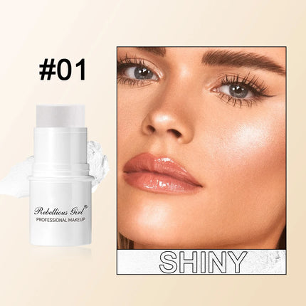 Blush Contour Highlighter Stick for Cheeks Eyes Lip Lightweight Dewy Finish Blush Stick Contour Natural Blusher Stick Makeup Set