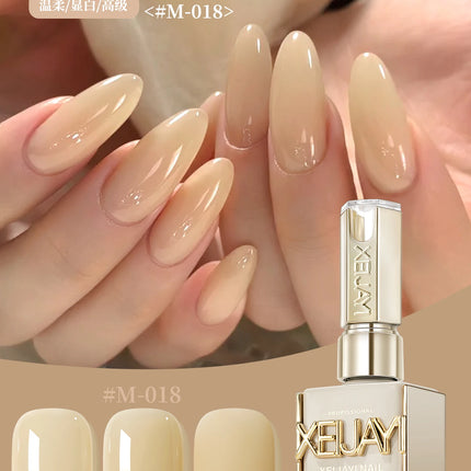 1Pc 15ML Milky White Pure Nail Polish Gel Nail Add Semi-Permanent Soak Off UV LED Construction Gel Varnish