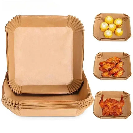 50pcs/100pcs Air Fryer Paper Cup Cake Mold Special Paper for Air Fryer Baking Oil-proof Oil-absorbing Paper for Household