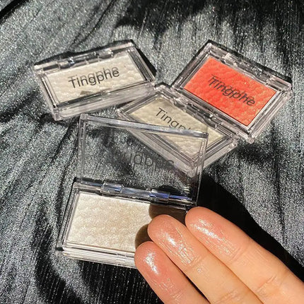 Potato Glitter Monochrome Eyeshadow Palette Natural Light Highlighter Powder For Delicate Eye Makeup Diamond Brightening