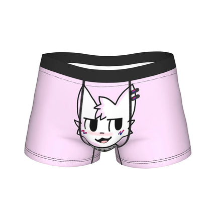 Men's Boykisser Silly Cat Underwear Cute Furry Funny Boxer Briefs Shorts Panties Homme Soft Underpants Plus Size