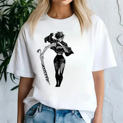 Jujutsu Kaisen  T Shirt Women Japanese Maki Zenin Tee Girl Anime T-Shirts Clothing Short Sleeve Tops
