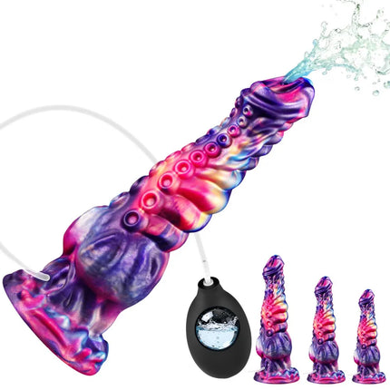 Realistic Squirting Dildo Silicone Anal Plug With Water Spray Function Animal Design Textured Body For Couples Adult Sex Toys