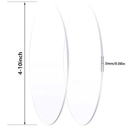 4/6/8/10Inch Round Acrylic Cake Discs Topper Reusable Acrylic Cake Boards Disk Base for Cakes Trimming Decorating Supplies