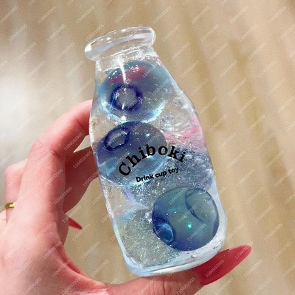 Juice Bottle Stress Ball Water Bottle Fidget Toy Boba Tea Squishy ASMR Anti Stress Funny Novelty Toy Toys For Children Gift