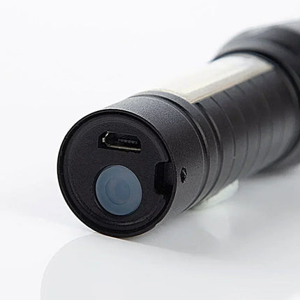 Portable COB+LED Camping Light Flashlight USB Rechargeable Zoom Tactical Torch Lamp Waterproof Emergency Torch Christmas Gift