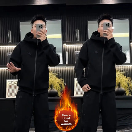 Men's Casual Hoodie & Sweatpants Set - Autumn Two-Piece Couple Outfit