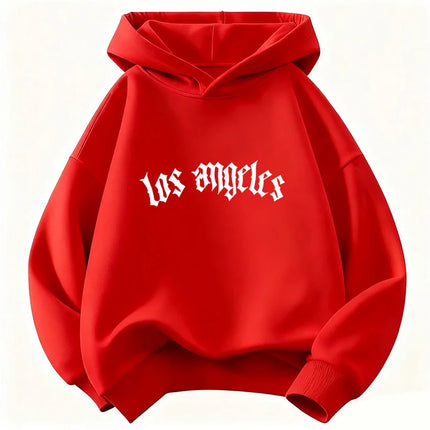 Fashion Los Angeles Letter Printed Hoodie Kids Children's Sweatshirt Hoody for Boys Girls Autumn Spring Casual Hoodies