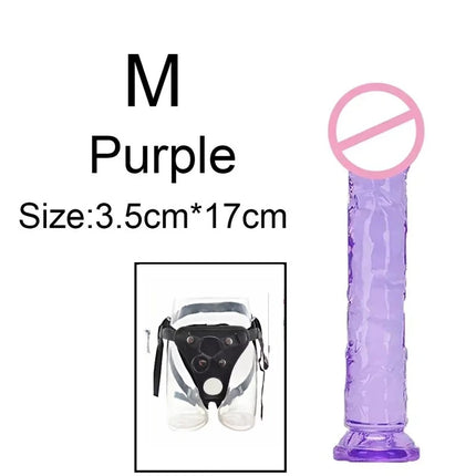 Wearable Strat on Penis Pants 6 Sizes Butt Plug Big Soft  Dildos Vaginal Masturbators Penis Suction Cup Dick Sex Toys for Women