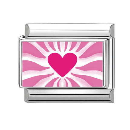 Y2K Wholesale Cute Heart Flowers Italian Charm Link Fit 9mm Stainless Steel Jewelry DIY Making Women Bracelets Gifts