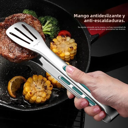 Stainless Steel Food Tongs Household Kitchen Thickened Heat-resistant Steak Tongs Food Buffet Barbecue Roasted Meat Bread Clips