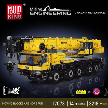 NEW 3218Pcs Technical City Engineering LTM1110 Mobile Building Blocks Crane Remote Control Truck Toys for Adults Kids Gifts