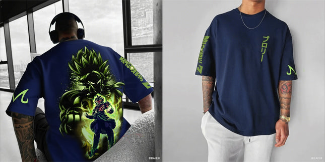 2026 New Dragon Ball Z Broly Printed Men's T-shirt Summer Trendy Anime Streetwear Women Short Sleeve Tees Casual Tops Y2k Clothe