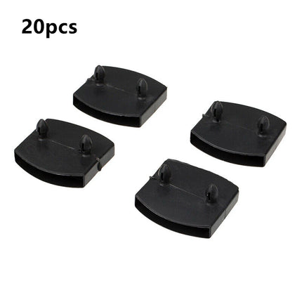 10/20pcs Black Plastic Replacement Bed Slat Plastic Center/End Caps Holder for Holding Securing Furniture Frames